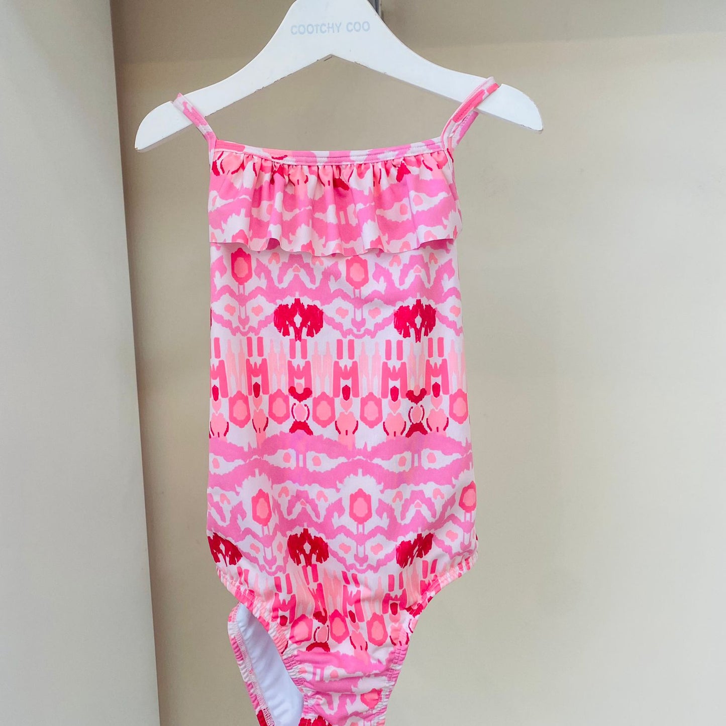 Malla con volados etnica rosa