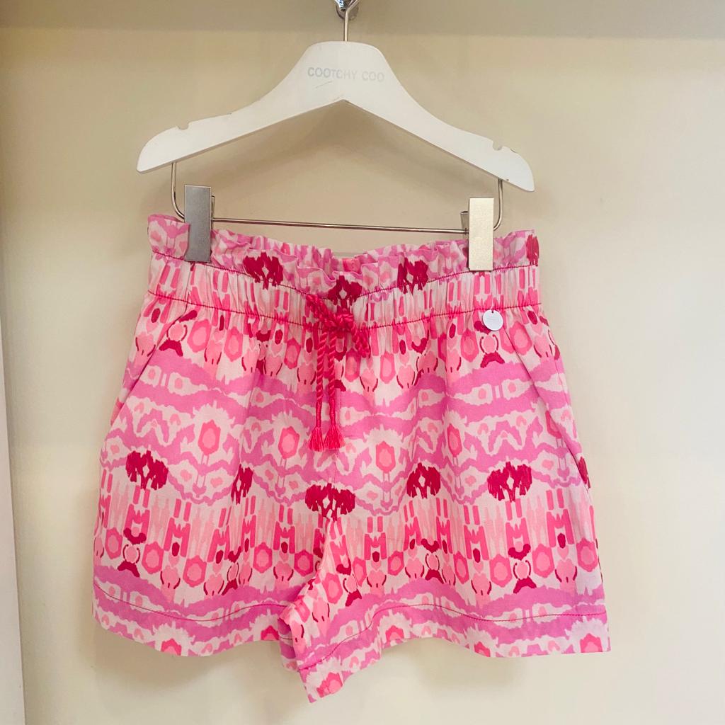 Short mar estampado rosa