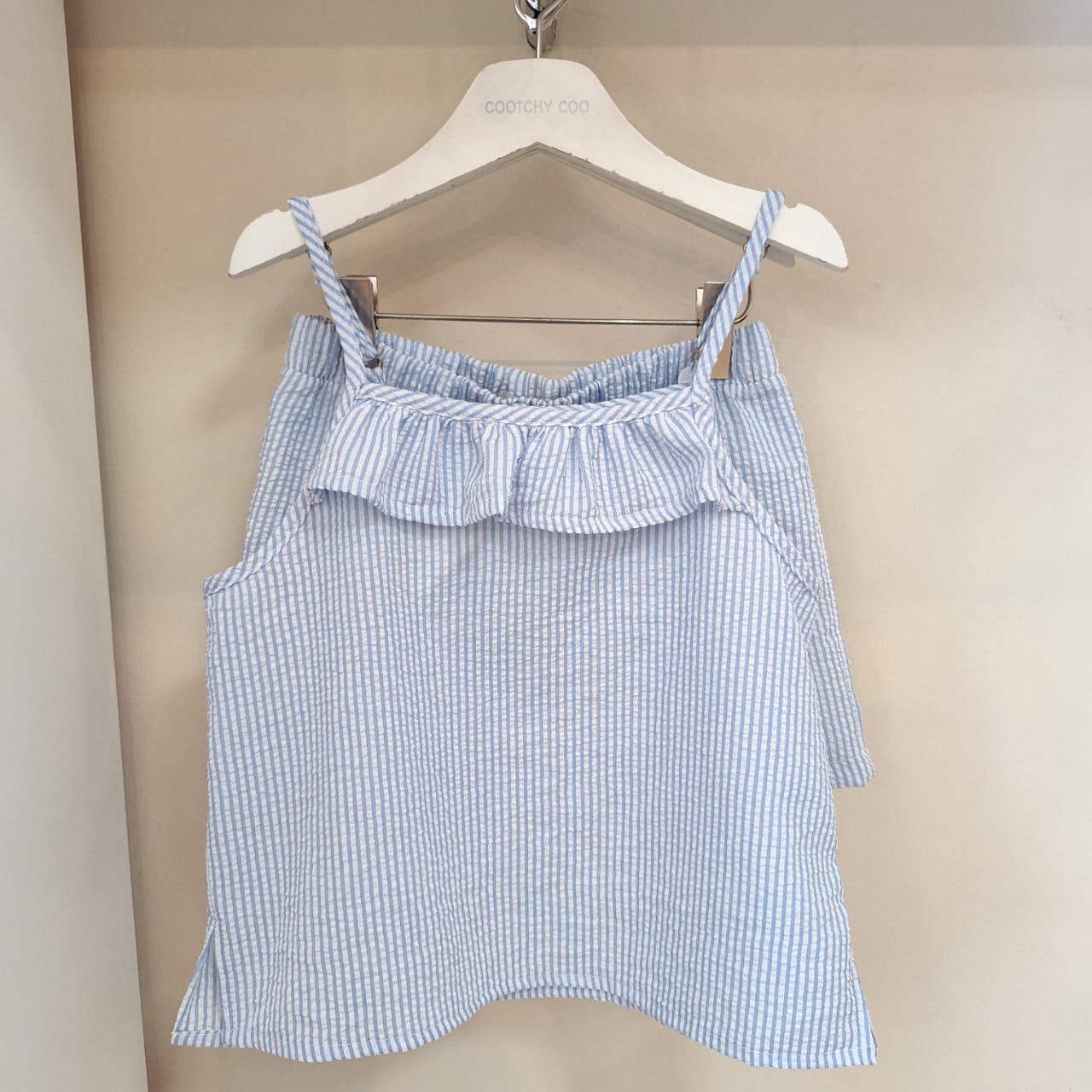 Blusa solera rayas celeste