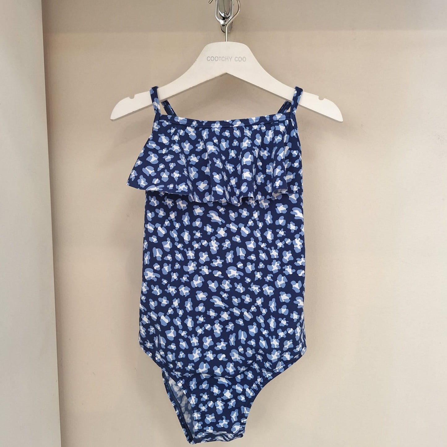 Malla c/ volado an. print azul