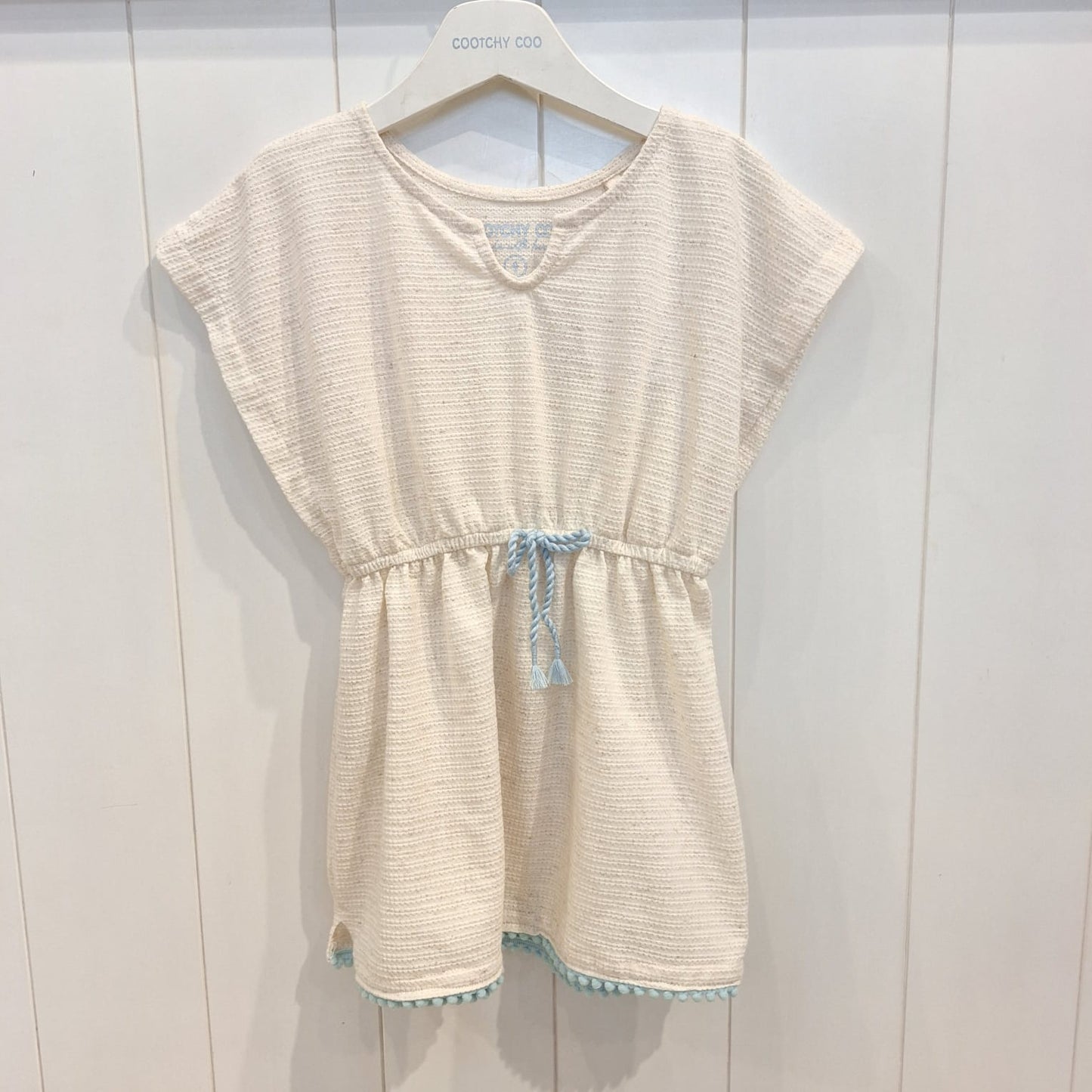 Salidita london natural con pompon celeste