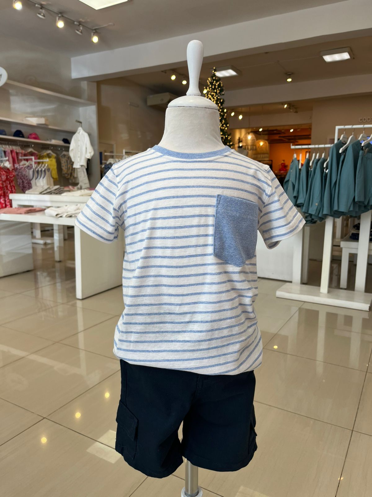 Remera Pepe Rayas Azul