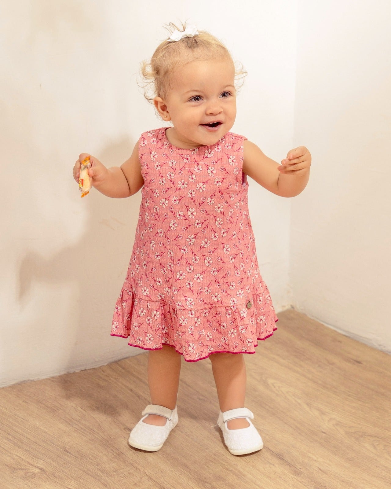 Vestido Florencia Flores Rosa