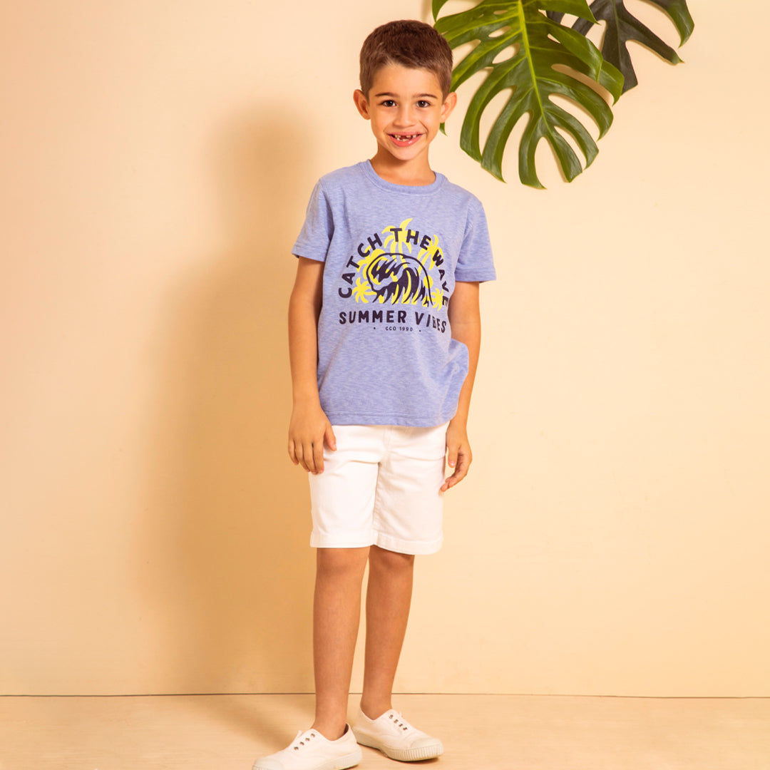 Remera Varon Summer Celeste