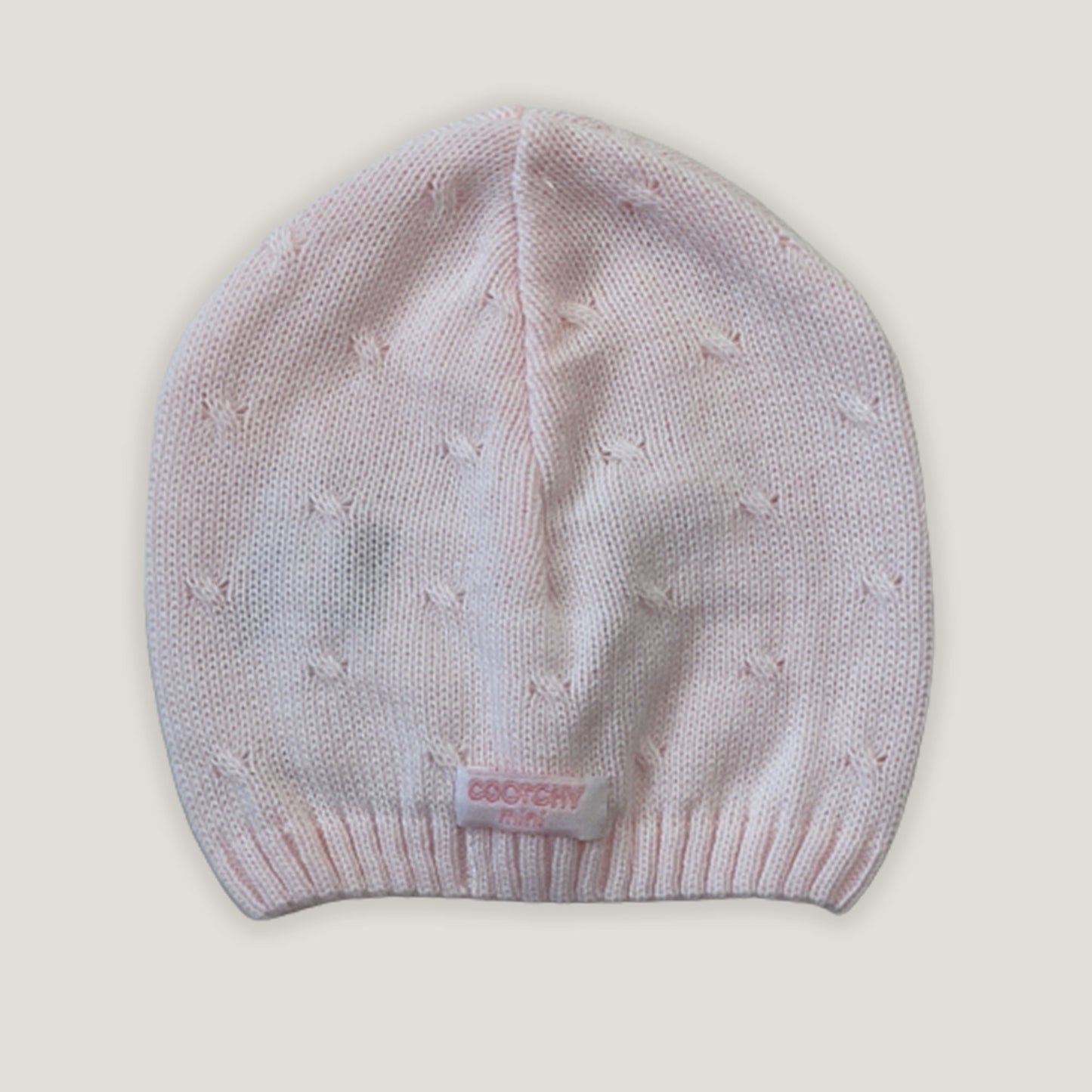 Gorro gotas trenza rosa