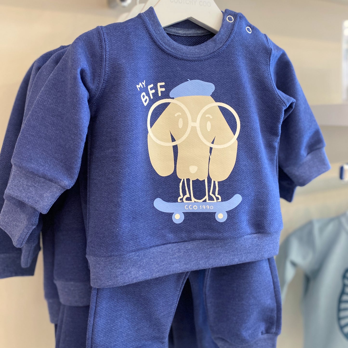 Conjunto de Buzo Perrito Azul