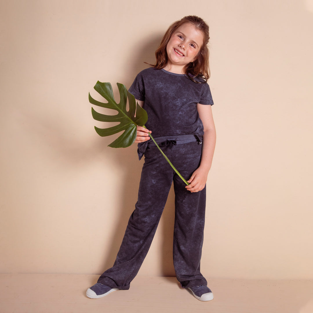 Pantalon Campana batik azul