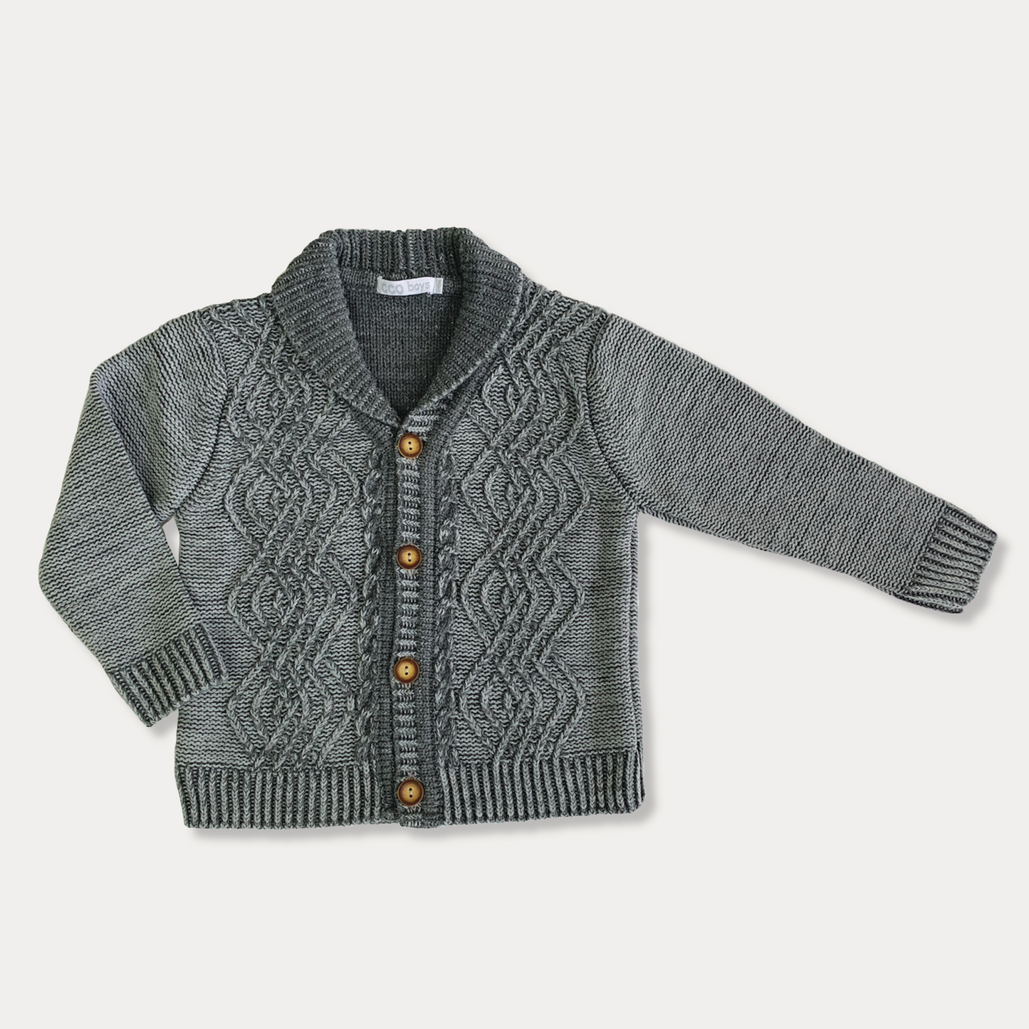 Saco tejido multiaran gris