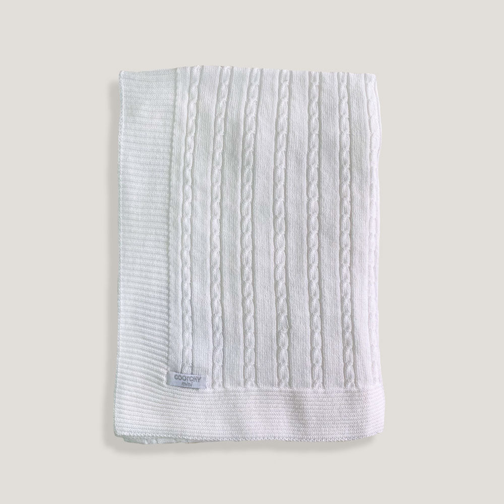 Manta Trenza Finita Blanco