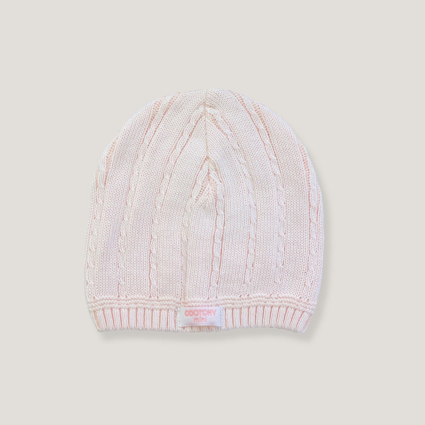 Gorro trenza finita rosa