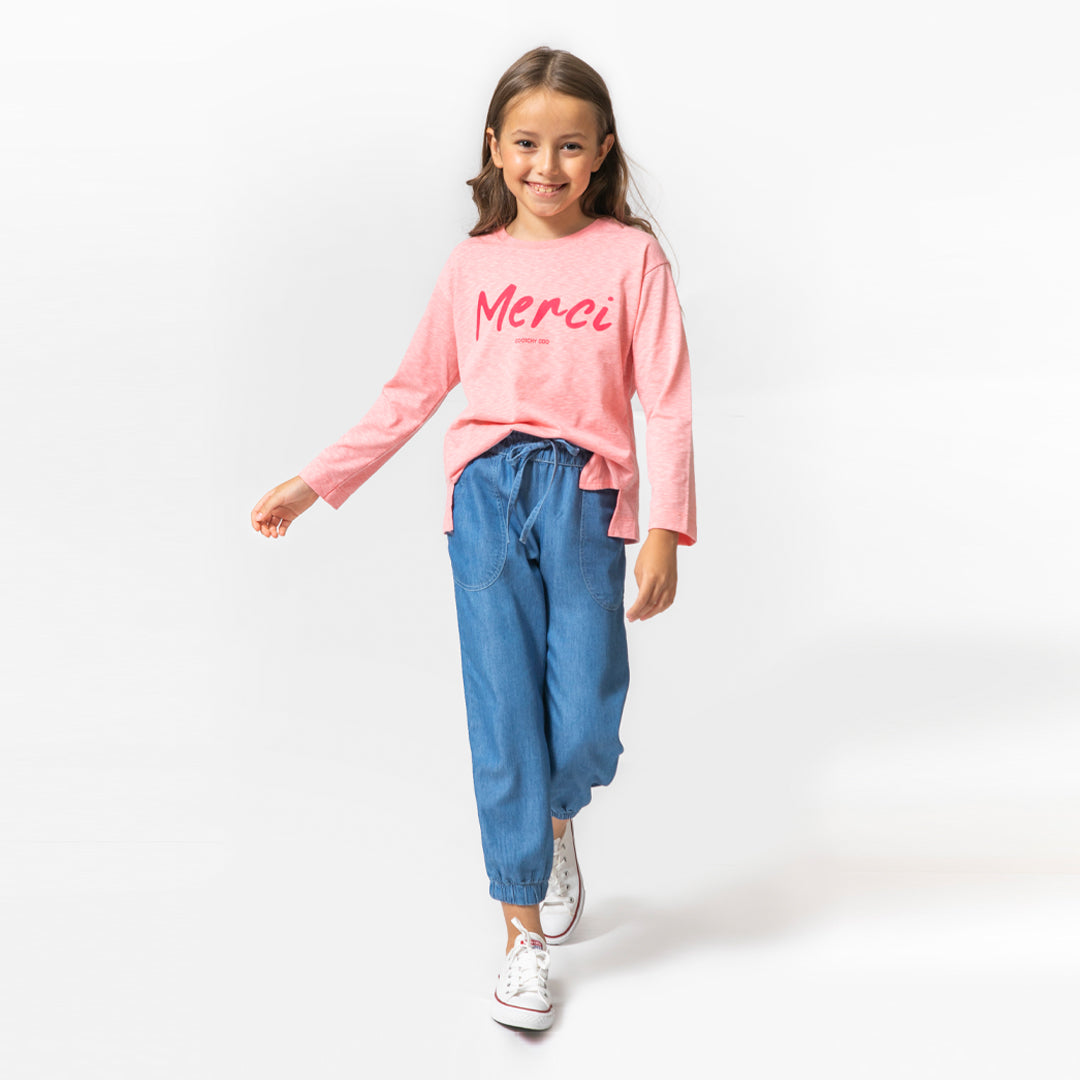 Babucha viscosa denim