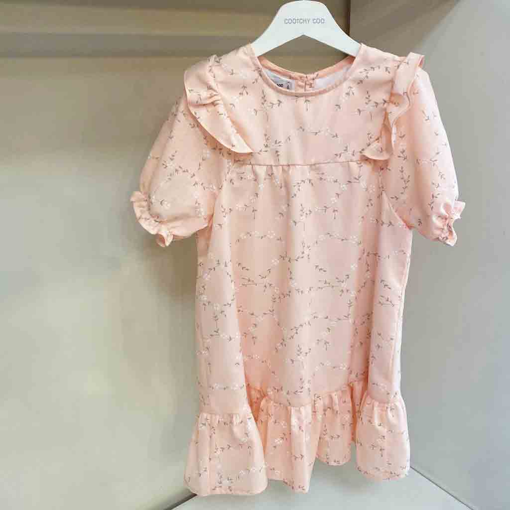 Vestido Vale salmón con florcita