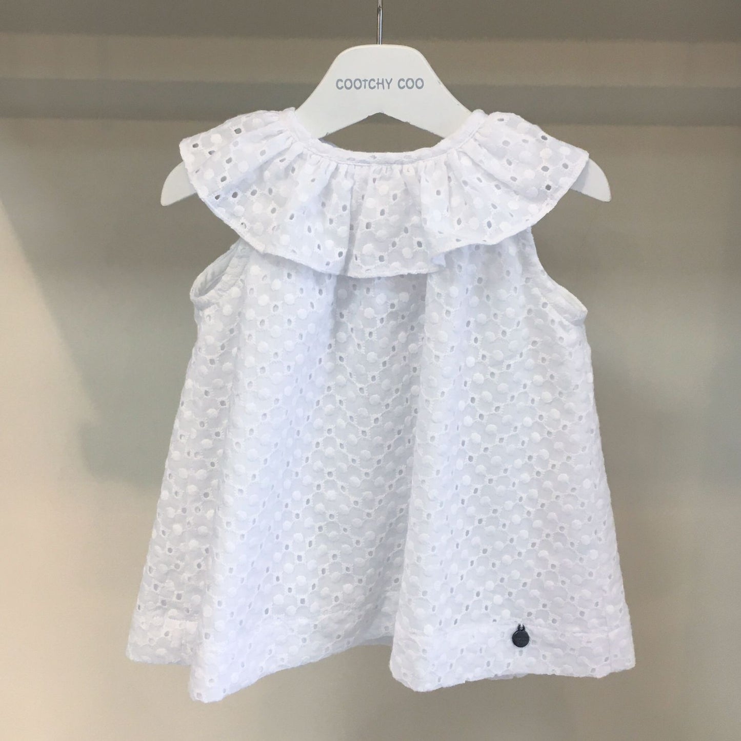 Vestido volados broderie blanco