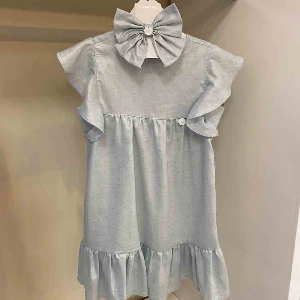 Vestido Marta brillito celeste