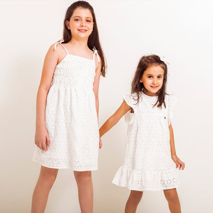 Vestido Marta Broderie natural