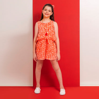 Blusa Amelia flores rojas