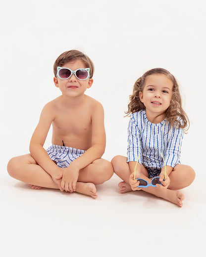 Remera De Playa Ondas Azul