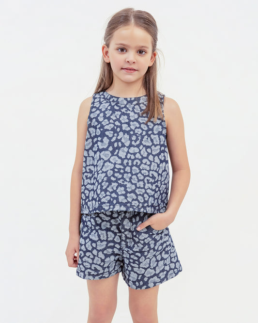 Babucha Ana Print Azul