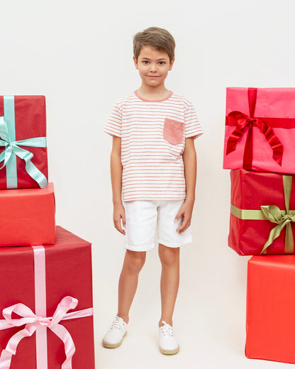 Remera Pepe Rayas Roja