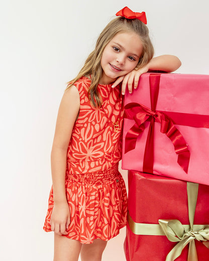 Blusa Bruna Blumen Roja