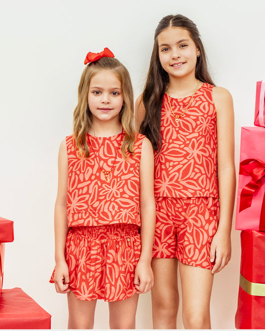 Blusa Pao Blumen Roja