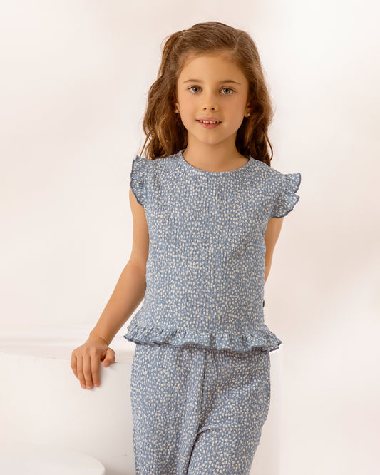 Blusa Samoa Print Azul