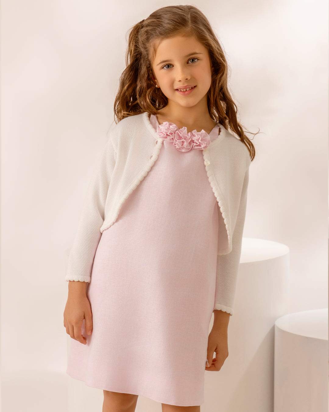 Vestido Emma Lino Rosa