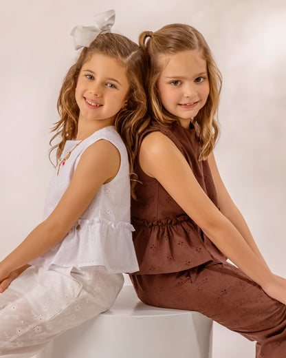 Blusa Ruti Broderie Chocolate