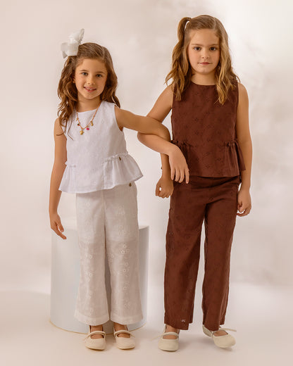 Pantalon Jurucha Broderie Chocolate