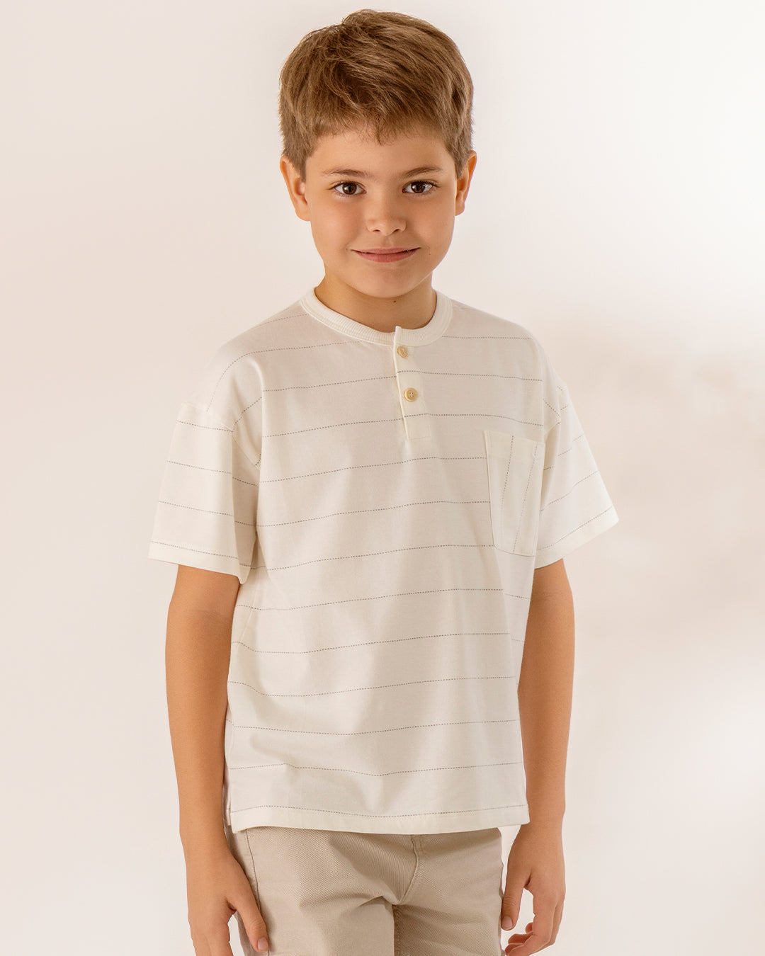 Remera Rafa Rayas Natural