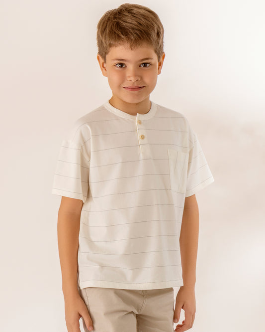 Remera Rafa Rayas Natural