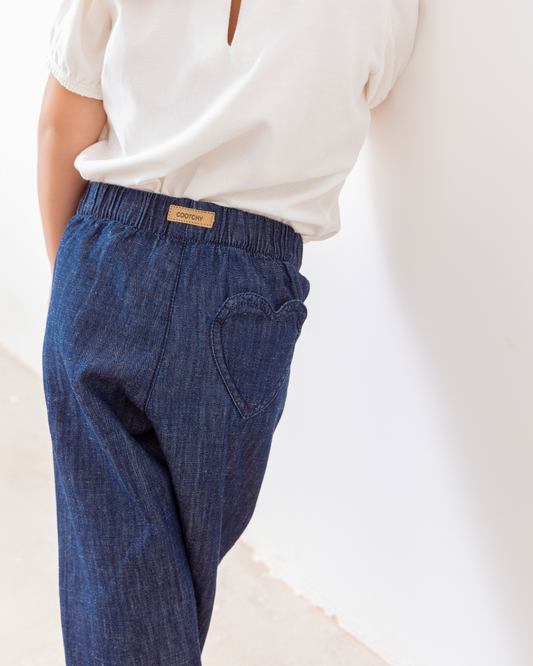 Pantalon Bebe Corazon Denim