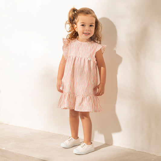Vestido Marta Anarruga Rayas Rosa