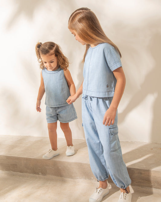 Short Pao Denim Celeste
