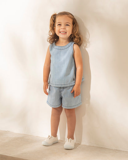 Short Pao Denim Celeste