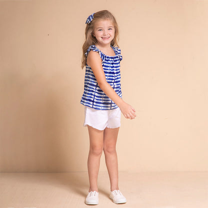 Short engomado blanco