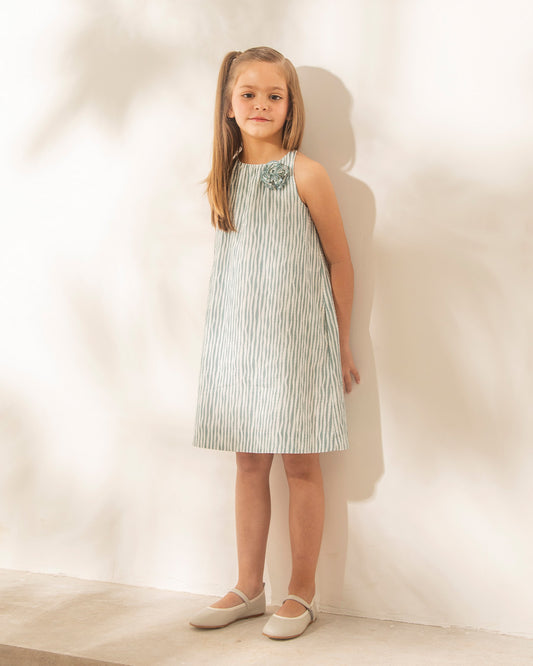Vestido Emma Anarruga Rayas Aqua