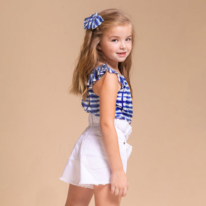 Short engomado blanco