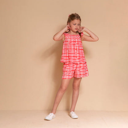 Short campana batik rosa