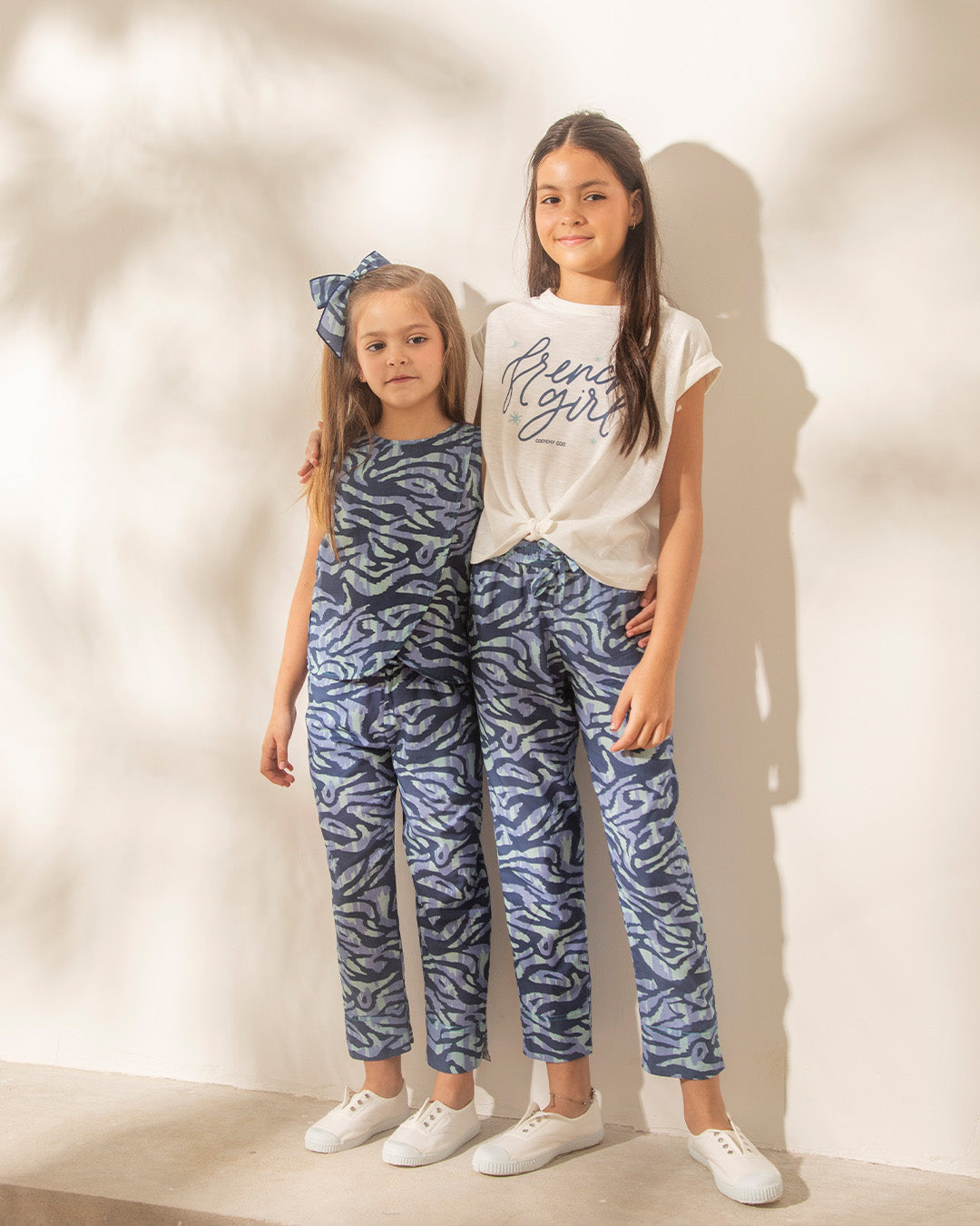 Babucha Lucia Print Azul y Aqua