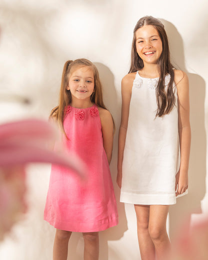 Vestido Emma Lino Rosa