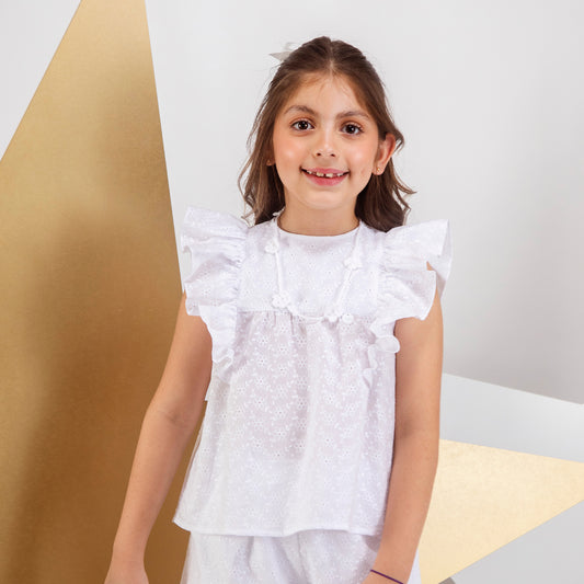 Blusa Viole Broderie Blanco