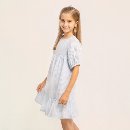 Vestido Marta Vichy Celeste
