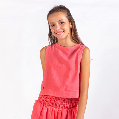 Blusa Bruna Brillito Coral