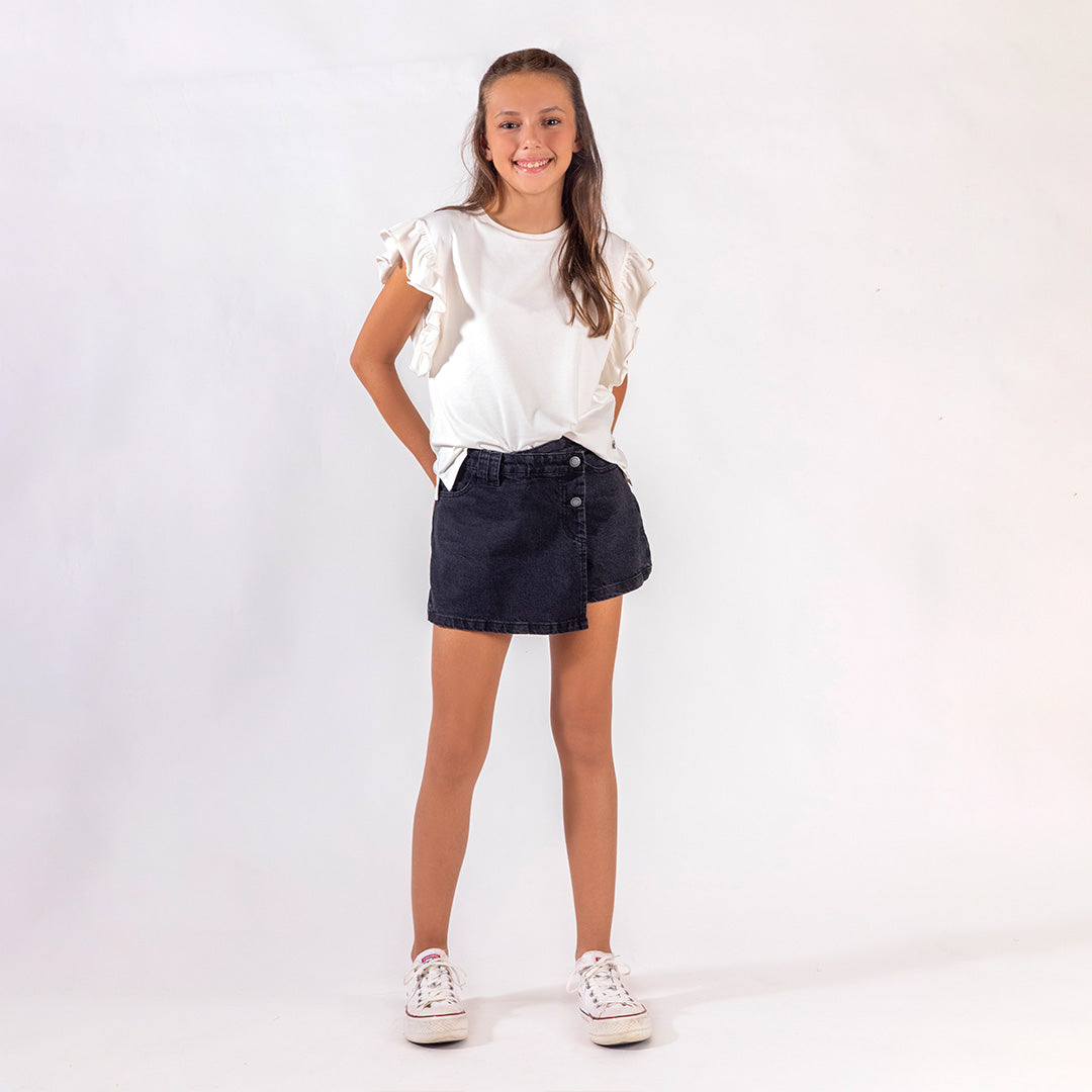 Short Pollera Lujan Negro