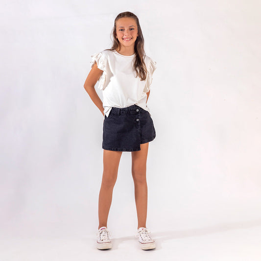 Short Pollera Lujan Negro
