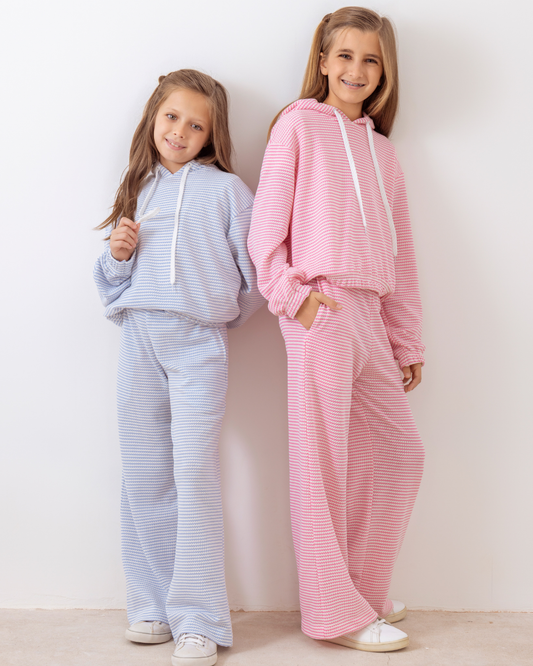 Pantalón Rayas Celeste
