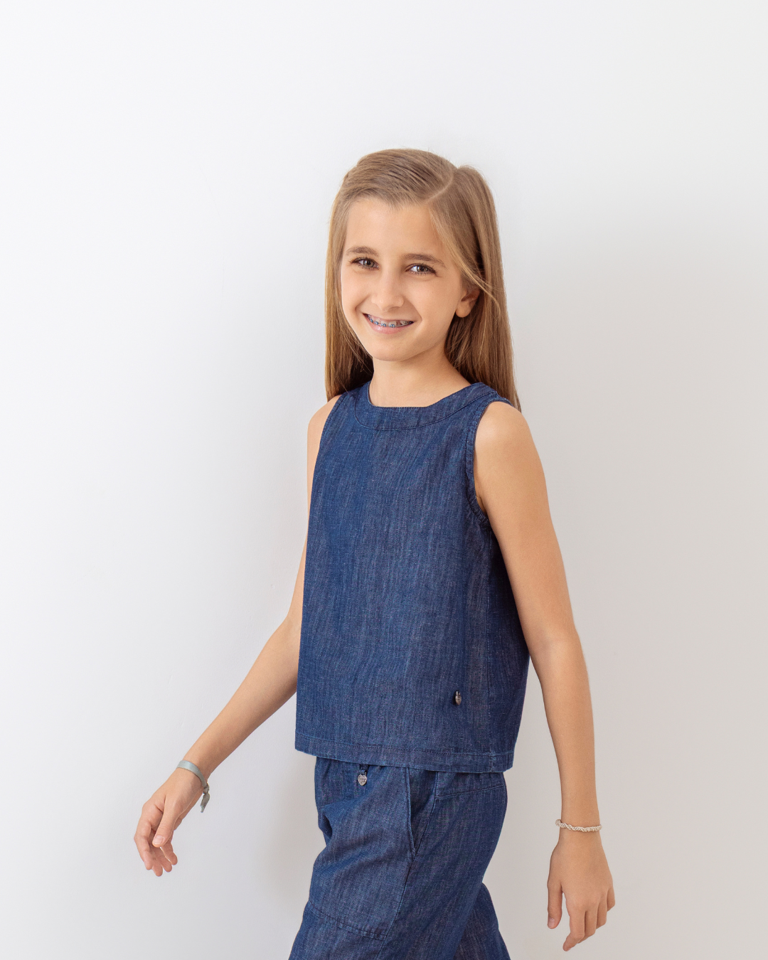 Blusa Pao Azul Denim