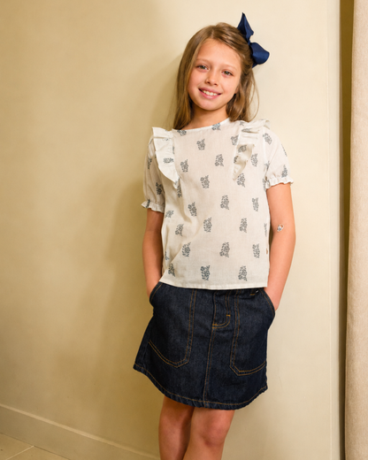 Pollera Denim Pauli Azul