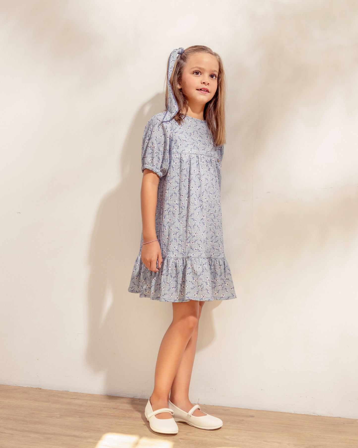 Vestido Marta Flores Celeste